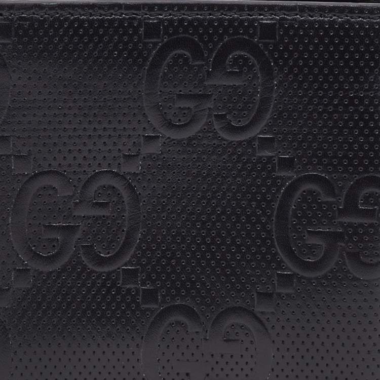 مملوكة مسبقًا Gucci Black Guccissima Leather Bifold Wallet