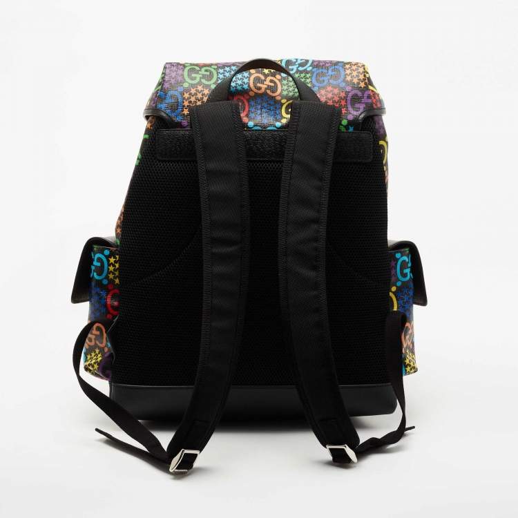 مملوكة مسبقًا Gucci Multicolor GG Psychedelic Coated Canvas and Leather Backpack