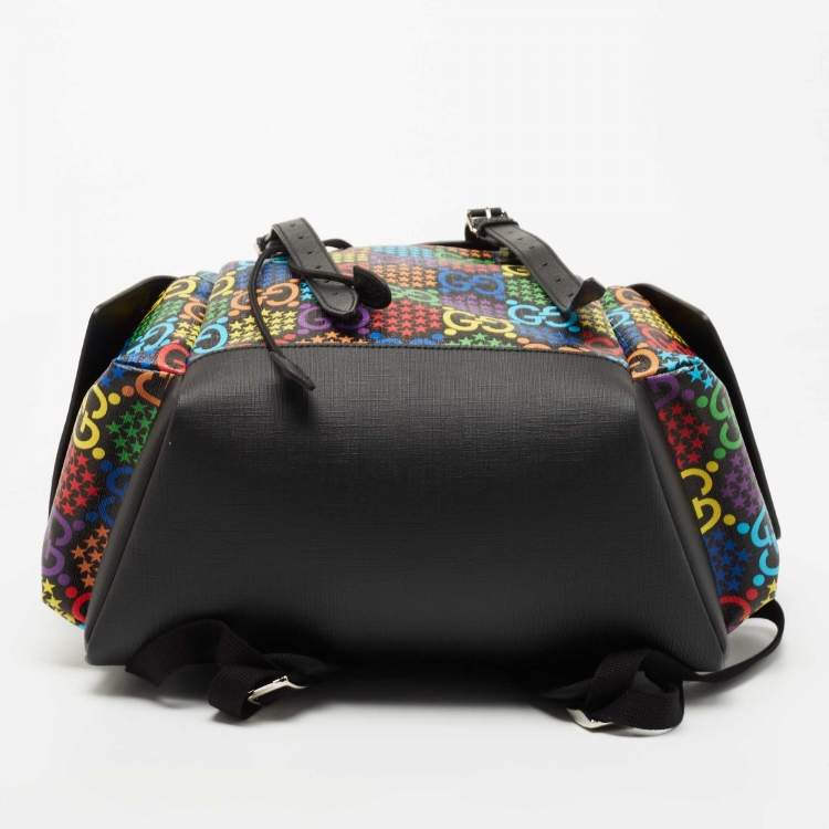 مملوكة مسبقًا Gucci Multicolor GG Psychedelic Coated Canvas and Leather Backpack