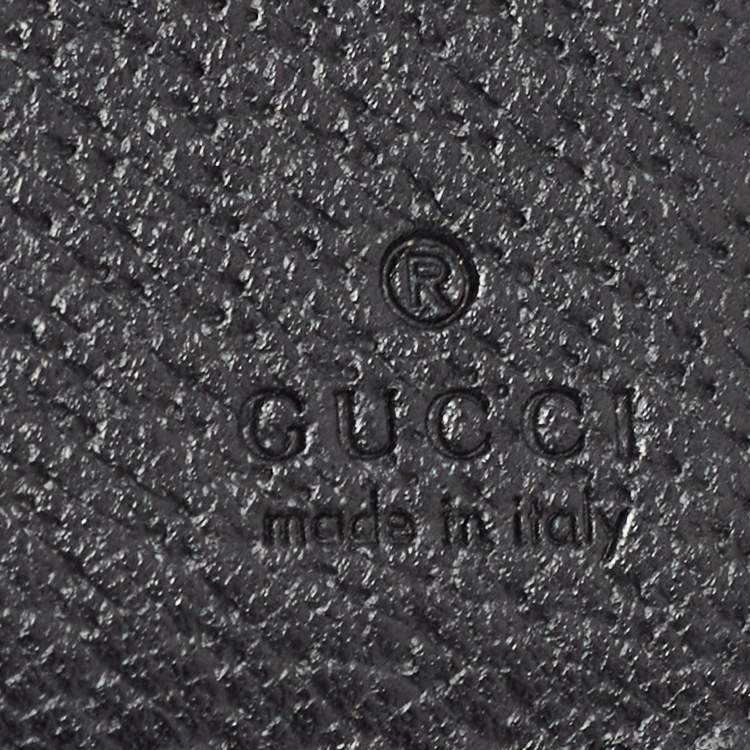 Pre Owned Gucci Black Leather Bee Star Bifold Wallet