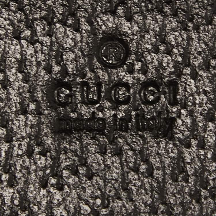 Pre Owned Gucci Black Leather Animalier Money Clip 