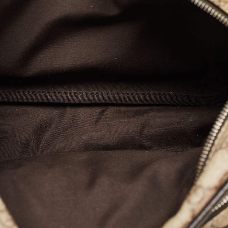 Pre Owned Gucci Brown/Beige GG Supreme Canvas Crossbody Bag