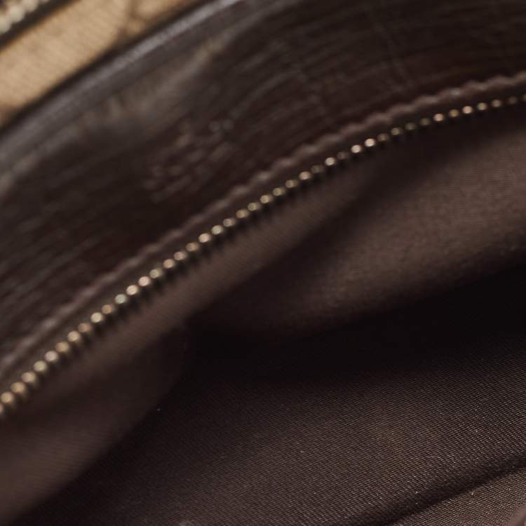 Pre Owned Gucci Brown/Beige GG Supreme Canvas Crossbody Bag