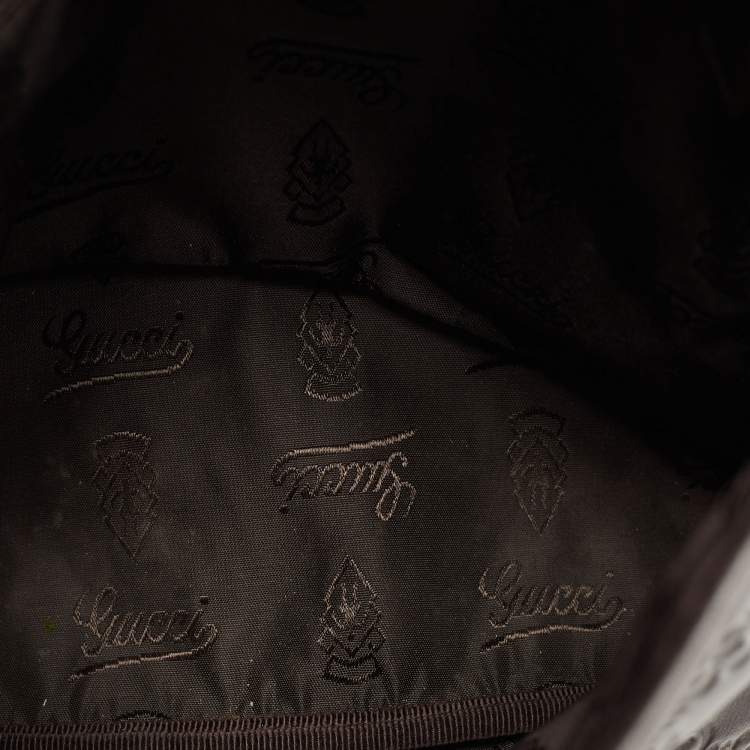 Pre Owned Gucci Dark Brown Guccissima Leather Messenger Bag