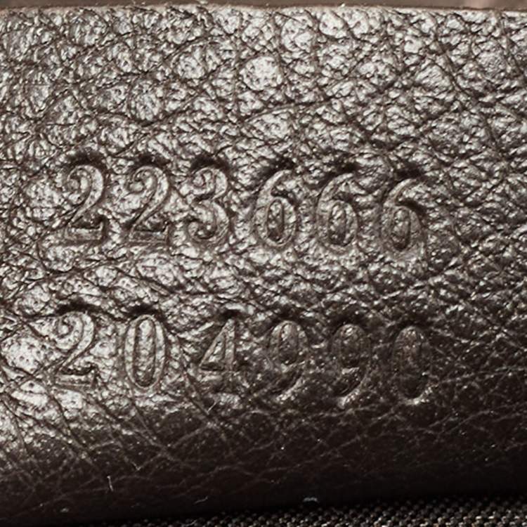 Pre Owned Gucci Dark Brown Guccissima Leather Messenger Bag