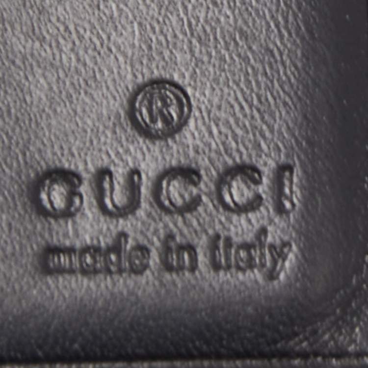 Pre Owned Gucci Black GG Canvas and Leather Bifold Wallet