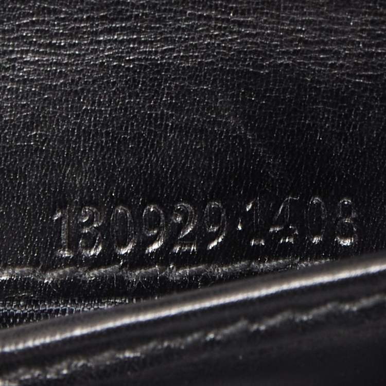 Pre Owned Gucci Black GG Canvas and Leather Bifold Wallet