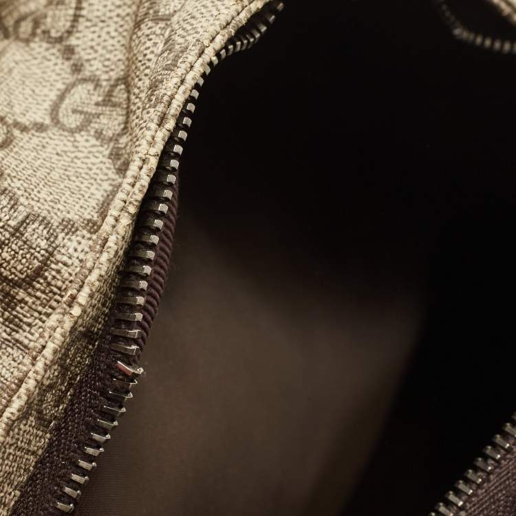 Pre Owned Gucci Beige/Brown GG Supreme Canvas Interlocking G Backpack