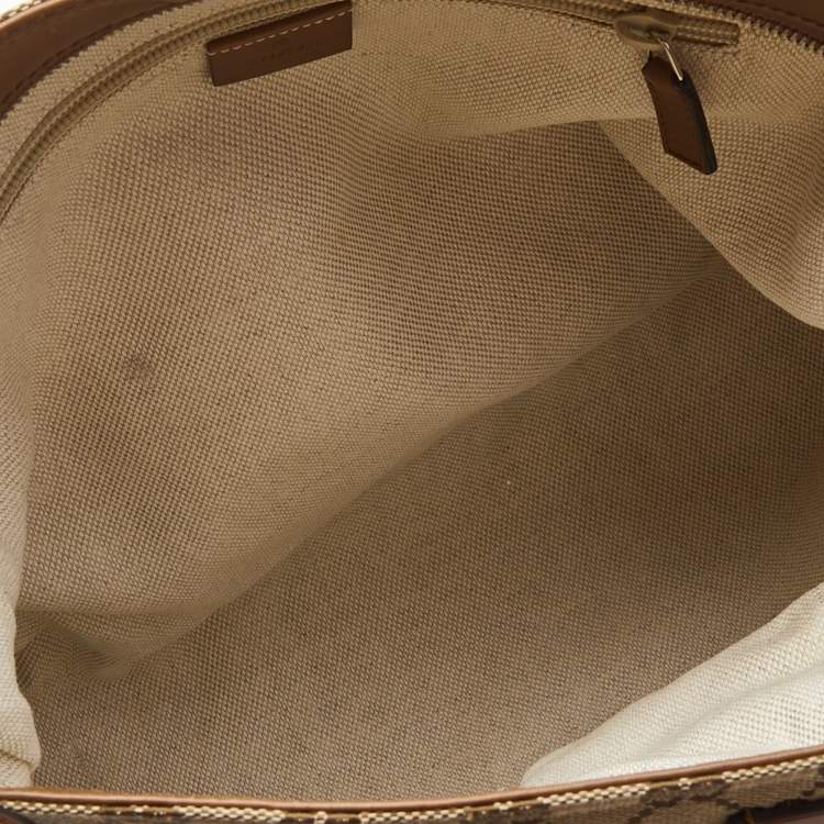 مملوكة مسبقًا Gucci Beige/Brown GG Canvas and Leather Messenger Bag