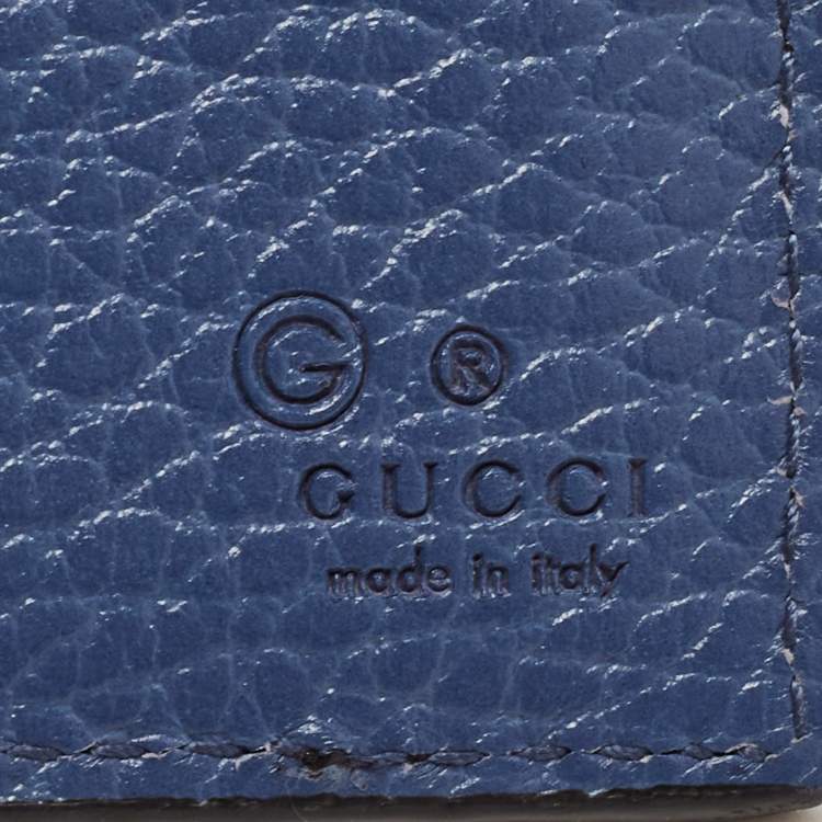 Pre Owned Gucci Black Leather Interlocking G Bifold Wallet 