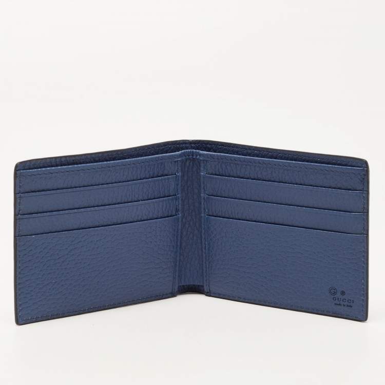 Wallet with Interlocking G in beige and blue Supreme