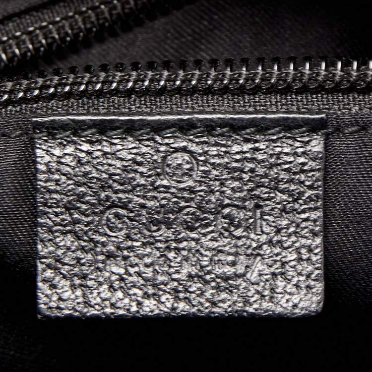 Pre Owned Gucci Black GG Canvas and Leather Messenger Bag