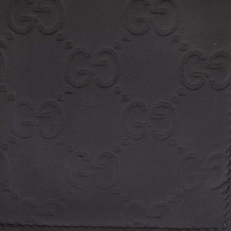 مملوكة مسبقًا Gucci Black Guccissima Leather Bifold Wallet