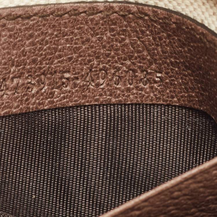 Pre Owned Gucci Beige GG Supreme Coated Canvas Courier Wristlet Pouch