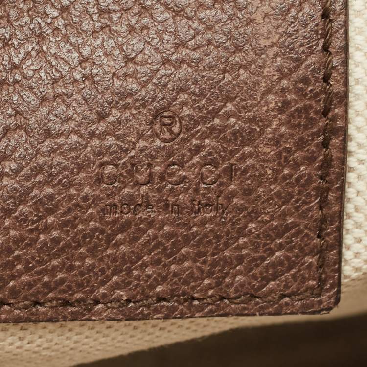 Pre Owned Gucci Beige GG Supreme Coated Canvas Courier Wristlet Pouch