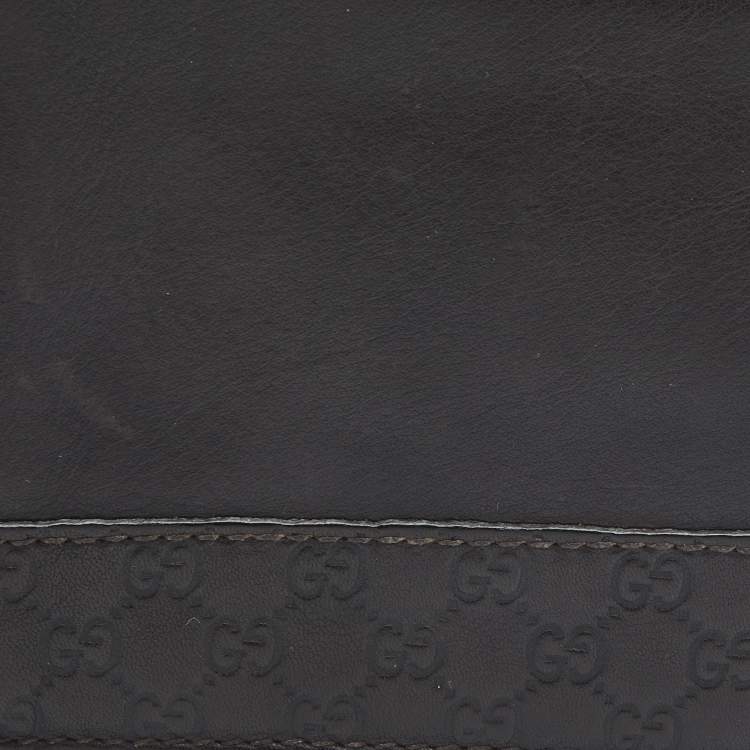 مملوكة مسبقًا Gucci Dark Brown Guccissima Leather Bifold Compact Wallet