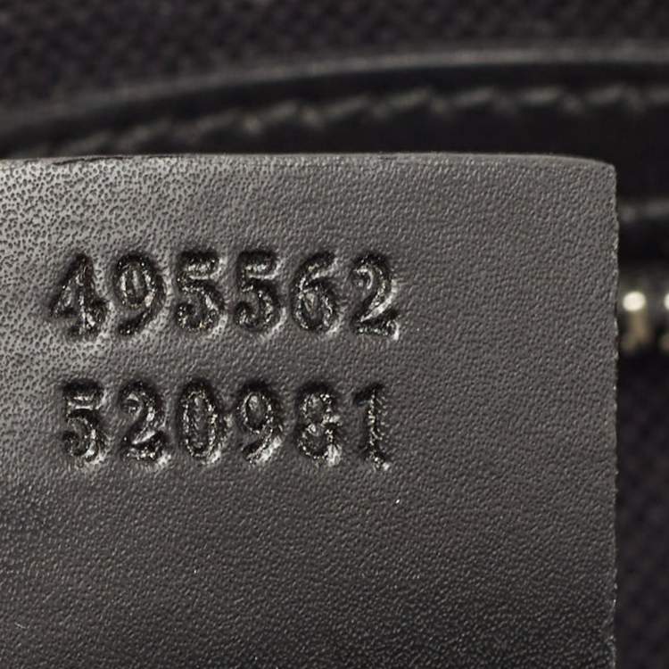 Pre Owned Gucci Black/Grey GG Supreme Canvas Wristlet Pouch