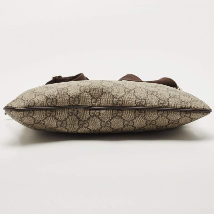 مملوكة مسبقًا Gucci Beige/Brown GG Supreme Canvas and Leather Messenger Bag