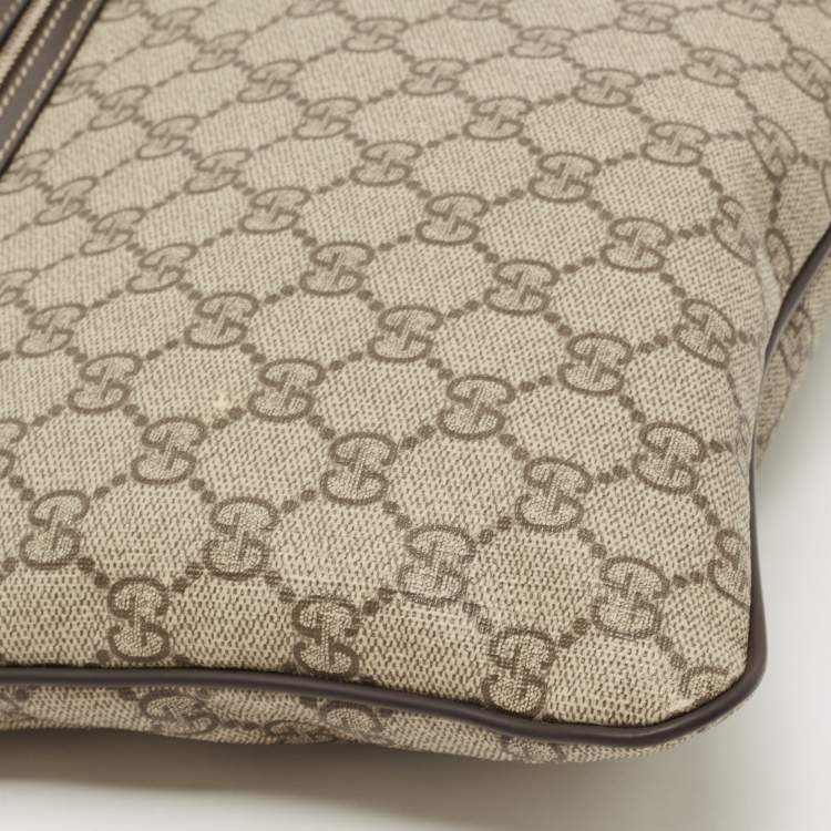 مملوكة مسبقًا Gucci Beige/Brown GG Supreme Canvas and Leather Messenger Bag