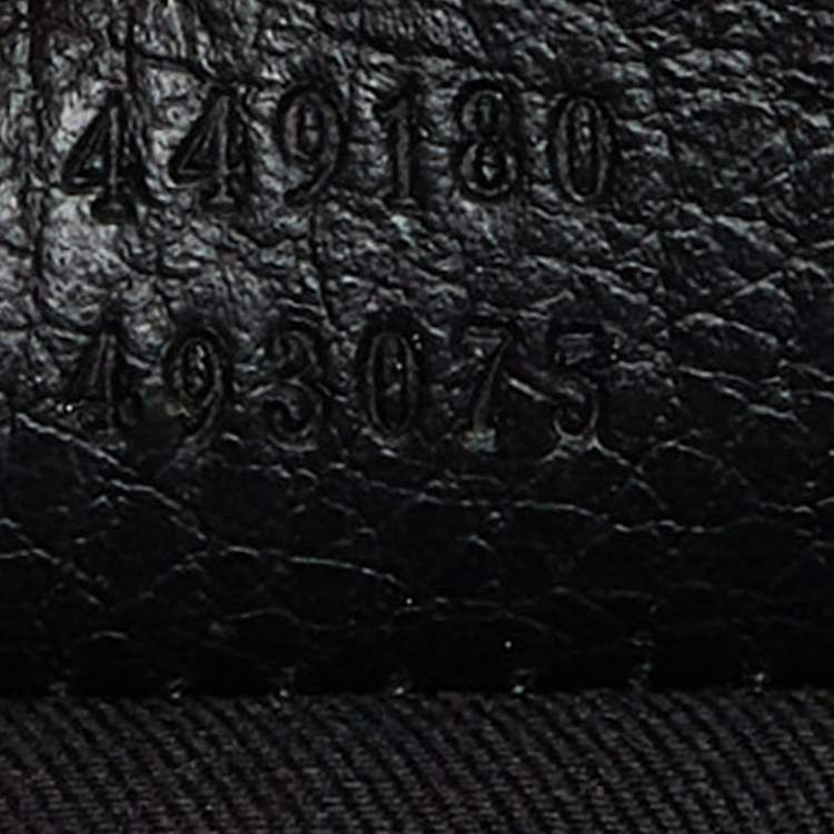 Pre Owned Gucci Black GG Nylon and Leather Web Weekender Bag