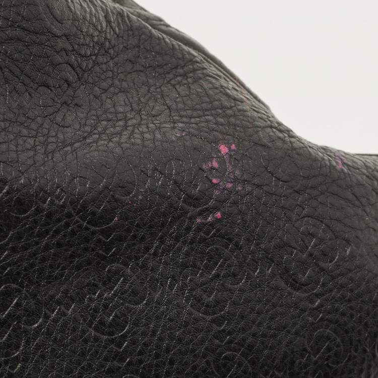 Pre Owned Gucci Black Guccissima Leather Slim Messenger Bag
