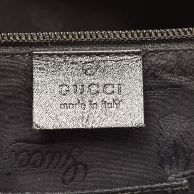 مملوكة مسبقًا Gucci Black GG Imprime Canvas Web Flat Messenger Bag