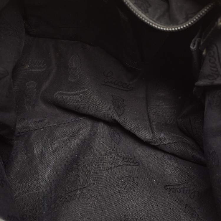 مملوكة مسبقًا Gucci Black GG Imprime Canvas Web Flat Messenger Bag