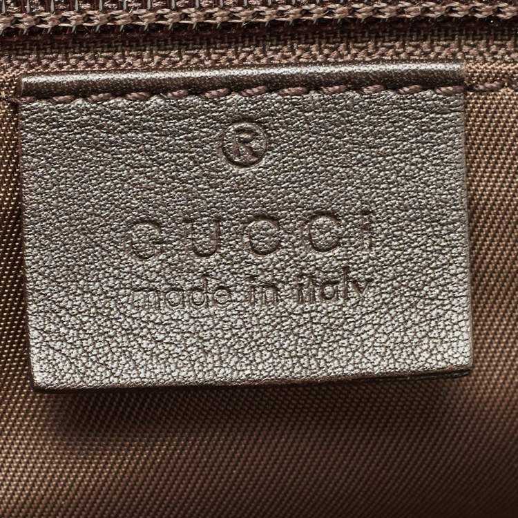 Pre Owned Gucci Dark Brown/Beige GG Supreme Canvas 2 Wheel Duffle Luggage Bag