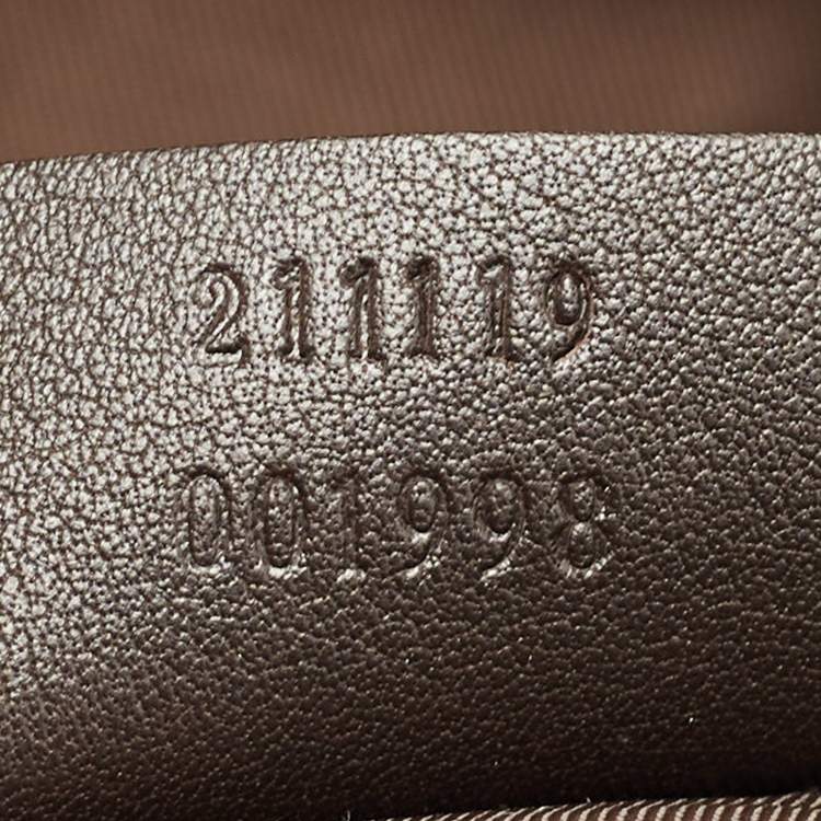 Pre Owned Gucci Dark Brown/Beige GG Supreme Canvas 2 Wheel Duffle Luggage Bag