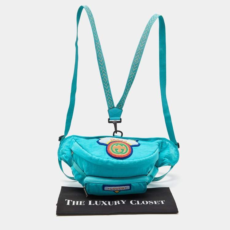 مملوكة مسبقًا Gucci Green Nylon Belt Bag