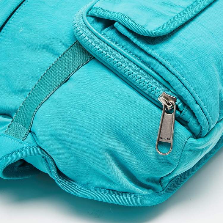 مملوكة مسبقًا Gucci Green Nylon Belt Bag