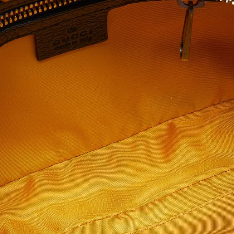 Pre Owned Gucci Yellow/Black GG Nylon and Leather Off the Grid Belt Bag