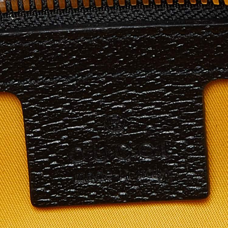 Pre Owned Gucci Yellow/Black GG Nylon and Leather Off the Grid Belt Bag