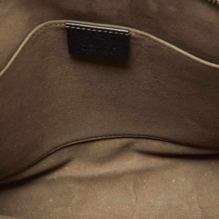 Pre Owned Gucci Black Leather Zip Pouch