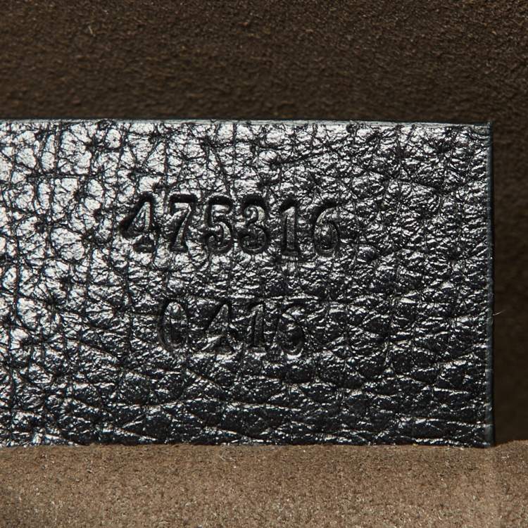 Pre Owned Gucci Black Leather Zip Pouch