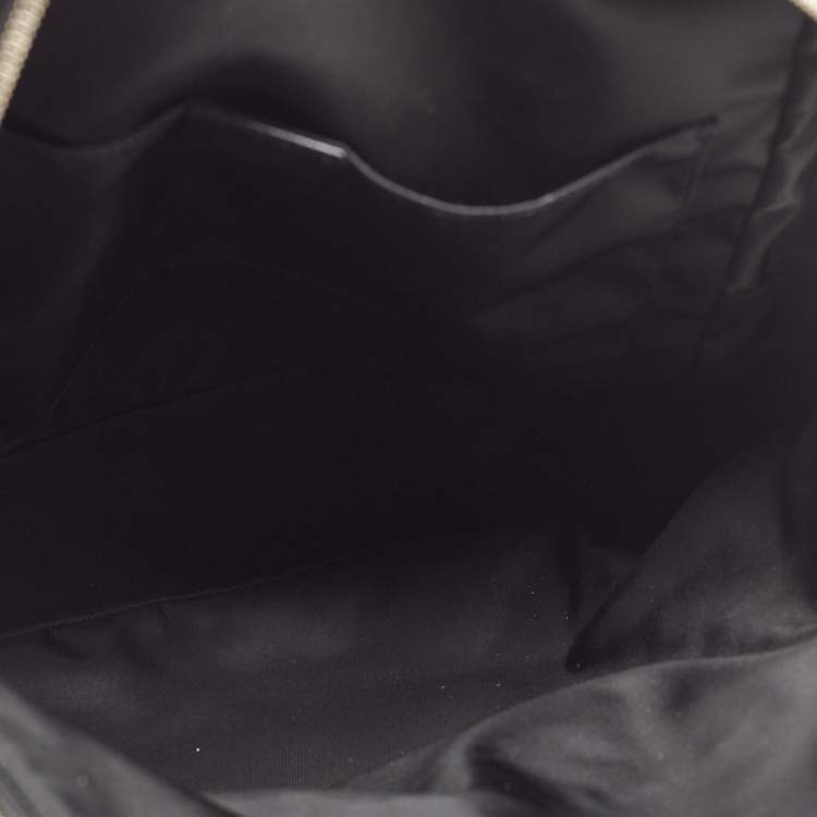Pre Owned Gucci Black GG Nylon and Leather Off the Grid Backpack