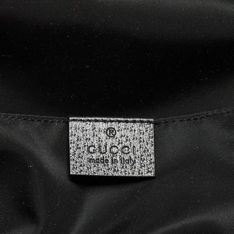 Pre Owned Gucci Black GG Nylon and Leather Off the Grid Backpack