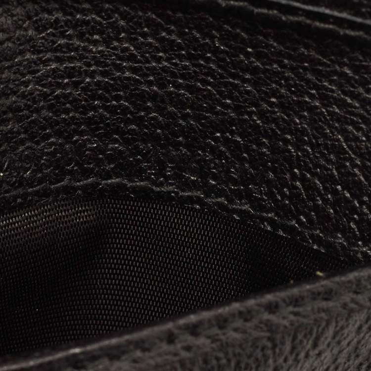 Pre Owned Gucci Black Leather Bee Star Bifold Wallet