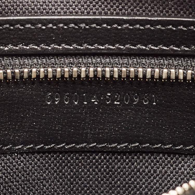 Pre Owned Gucci Black GG Supreme Canvas Interlocking G Duffle Bag