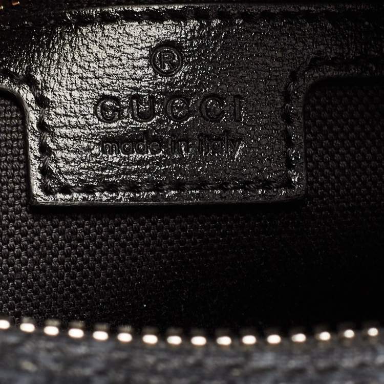 Pre Owned Gucci Black GG Supreme Canvas Interlocking G Duffle Bag