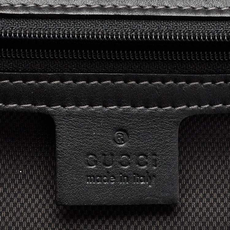 Pre Owned Gucci Black Coated Canvas Interlocking G Trolley Luggage