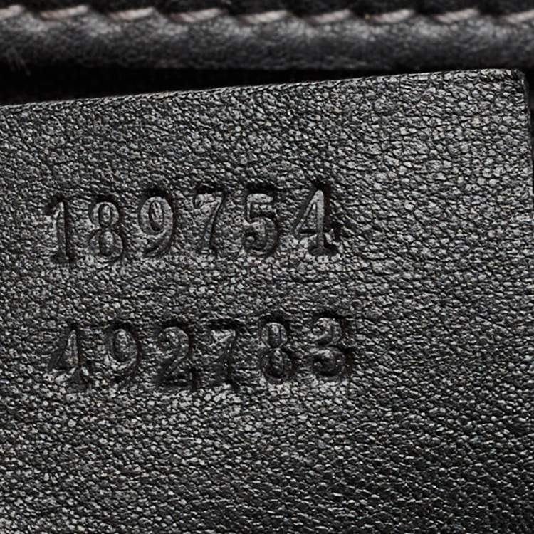 Pre Owned Gucci Black Coated Canvas Interlocking G Trolley Luggage