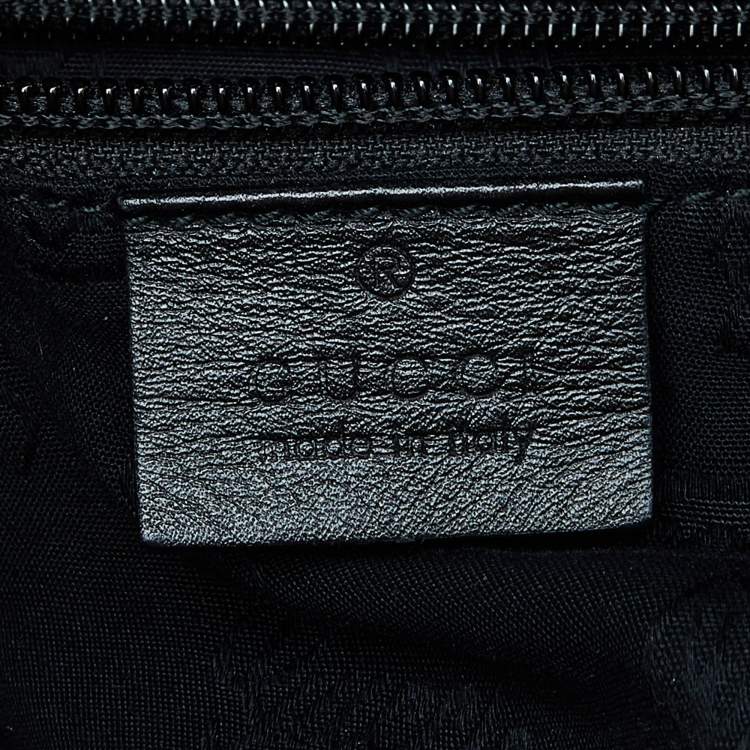 Pre Owned Gucci Black GG Imprime Canvas and Leather Backpack