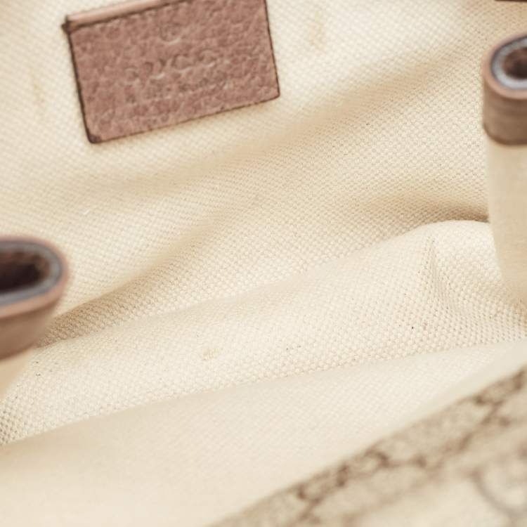 مملوكة مسبقًا Gucci Beige GG Supreme Canvas and Leather Small Neo Vintage Messenger Bag