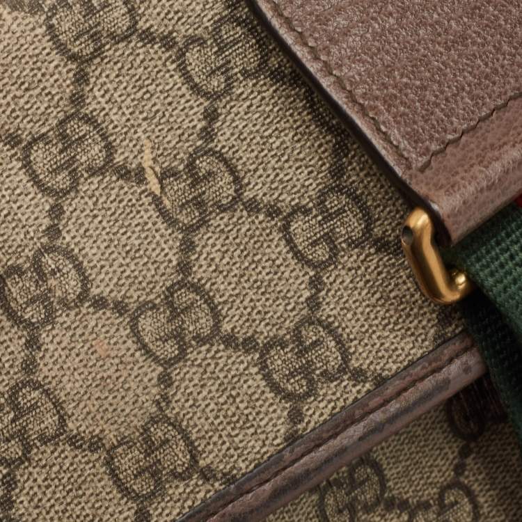 مملوكة مسبقًا Gucci Beige GG Supreme Canvas and Leather Small Neo Vintage Messenger Bag