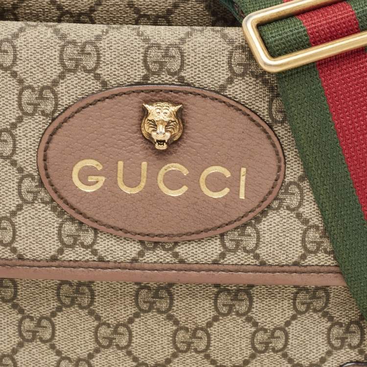 مملوكة مسبقًا Gucci Beige GG Supreme Canvas and Leather Small Neo Vintage Messenger Bag