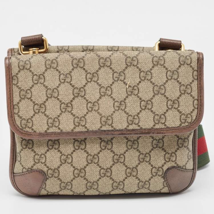 مملوكة مسبقًا Gucci Beige GG Supreme Canvas and Leather Small Neo Vintage Messenger Bag