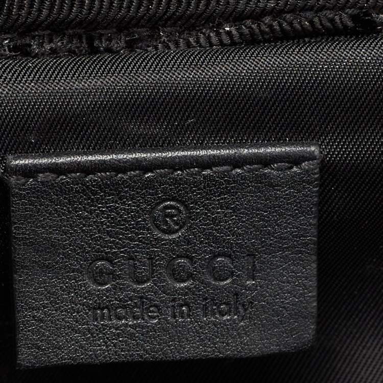 Pre Owned Gucci Black GG Supreme Canvas and Leather Carry On Suitcase