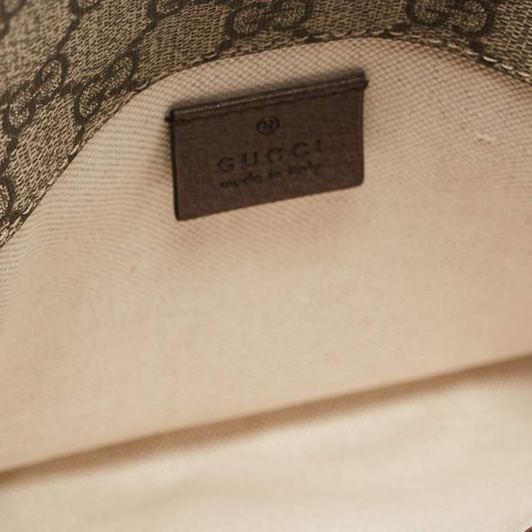 Pre Owned Gucci Beige GG Supreme Canvas and Leather Neo Vintage Belt Bag