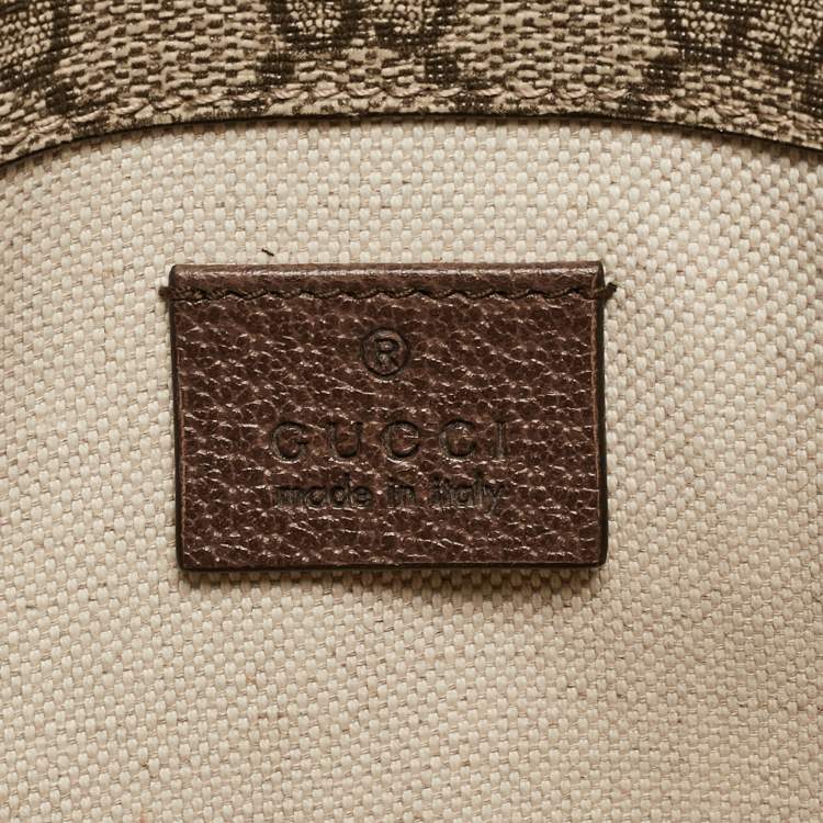 Pre Owned Gucci Beige GG Supreme Canvas and Leather Neo Vintage Belt Bag